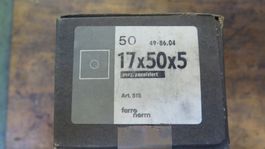 Vierkant U Scheiben 50x50x17x5mm Feuerverzinkt 50 Stück