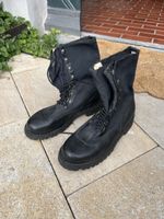 Austrian Army Military Boots Black Leather Segeltuch Size 41