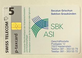 Swiss Telecom p-taxcard SBK ASI Sektion Graubünden