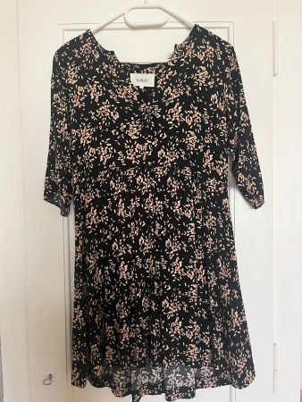 Robe Ba&sh noire à imprimé floral taille 0, XS-S