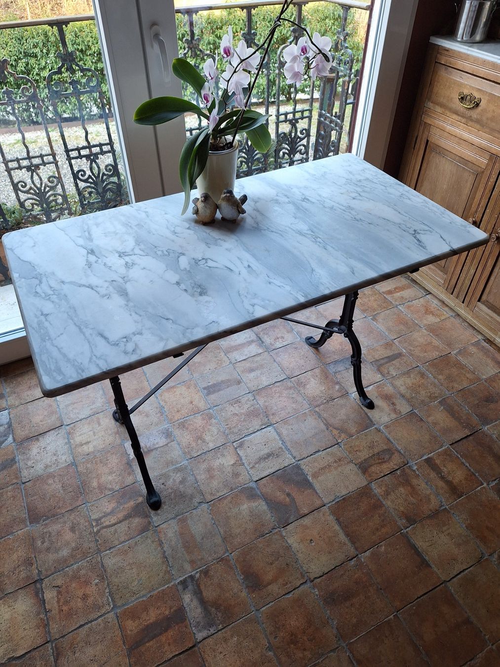 Tables: Marmortisch - Bistrotisch – D'occasion à Schmiedrued par michelle62