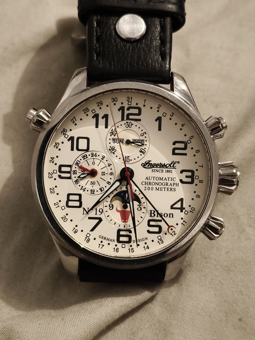 Ingersoll Orologi: Ingersoll"Bison No.19"-Chronograph,automatic, läuft einwandf – Usato da Glattbrugg venduto da Vintagetime-Ch 4