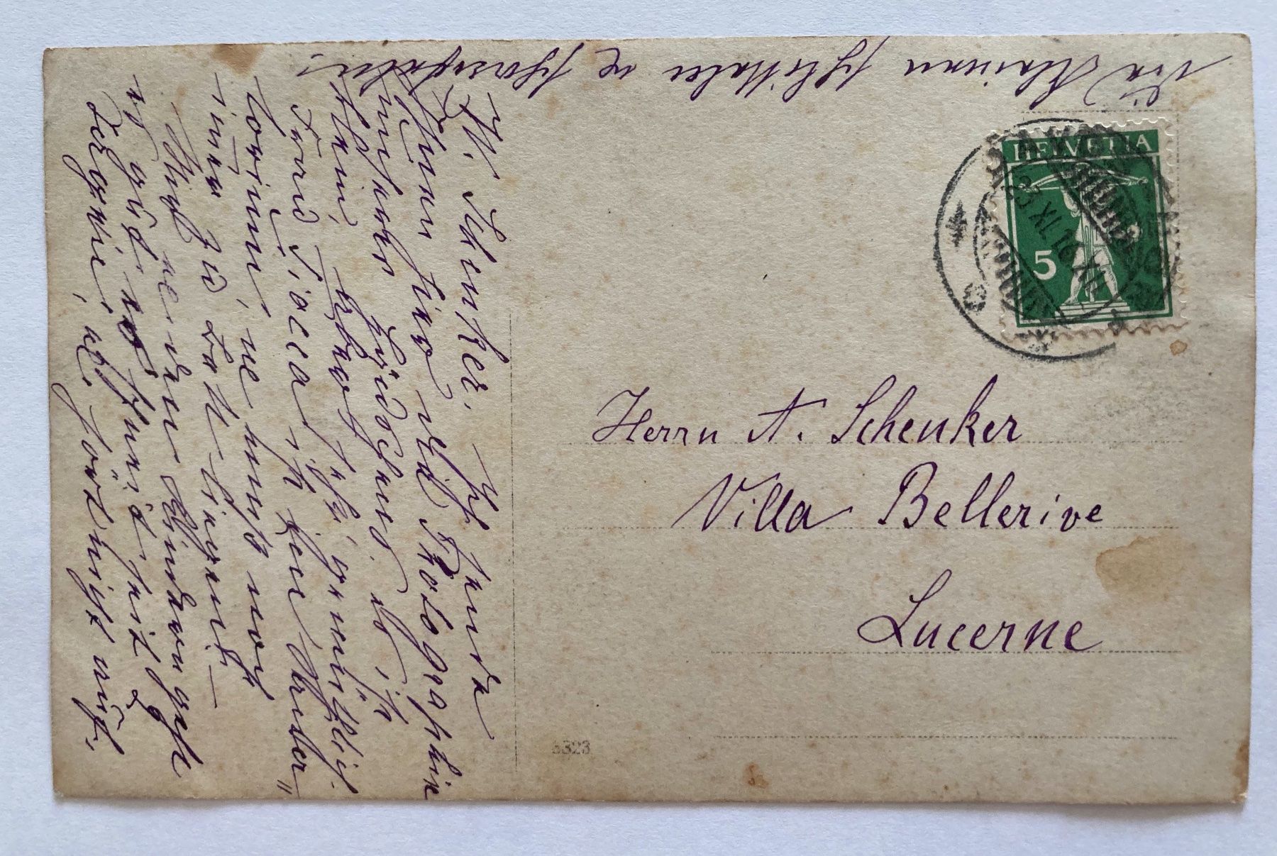 Cartoline postali: Ansichtskarte Davos, 1916, Schweizer Flachdach-Architektur – Usato da Bern venduto da wilhelmine02 1