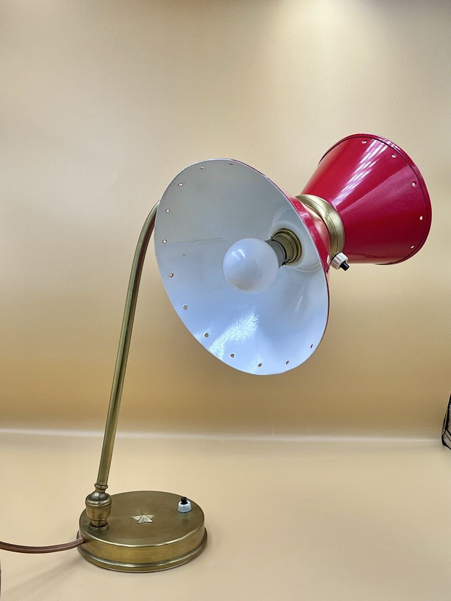 Lampade: Lampe de table Diabolo René Mathieu pour Lunel, 1950s – Usato da Lausanne venduto da Vibewave 7