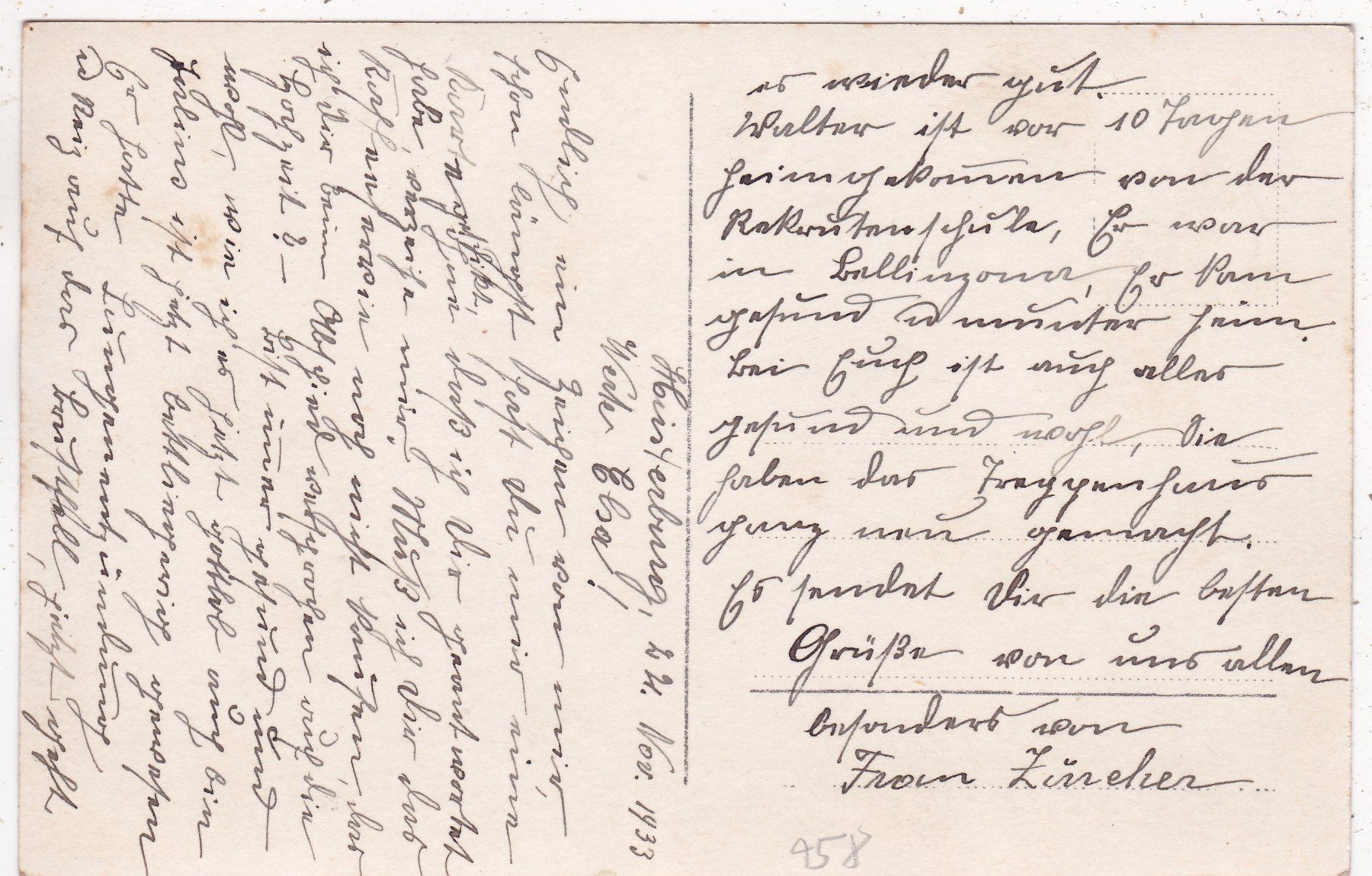 Cartoline postali: Kitsch Paar am See Schwan – Usato da Herisau venduto da Lisegrat2008 1