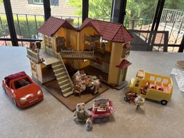 Sylvanian Familie Haus mit viel Zubehör