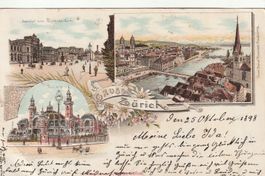 AK  Gruss aus Zürich  Litho 1898