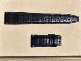 IWC Aligatoren Armband schwarz Faltschliesse 22/18 Neuwertig