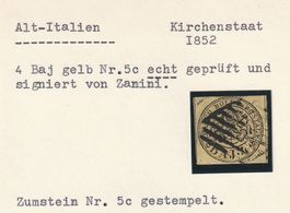 Italien-Kirchenstaat Nr.5c Marke geprüft,signiert Zanini
