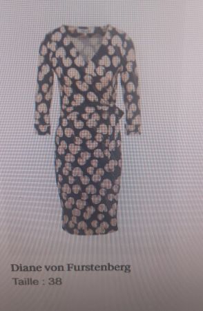 Robe DVF imprimée T38, chic et élégante