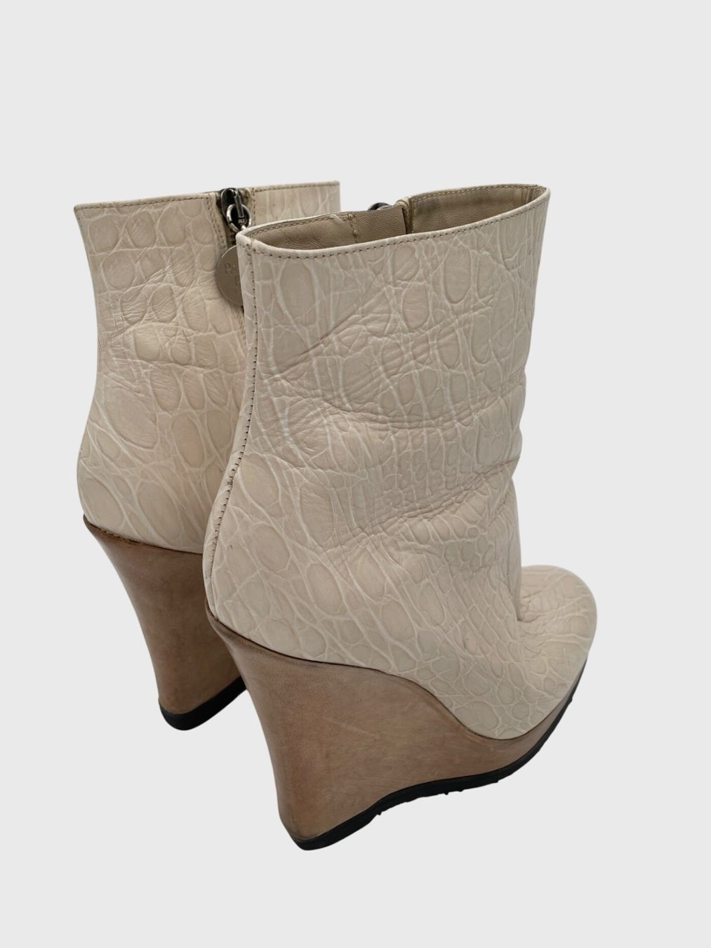 Patrizia Pepe Chaussures femmes: Patrizia Pepe Croc-Effect Wedge Ankle Boot EU 36.5 Beige – D'occasion à Zürich par shoe_shop 3