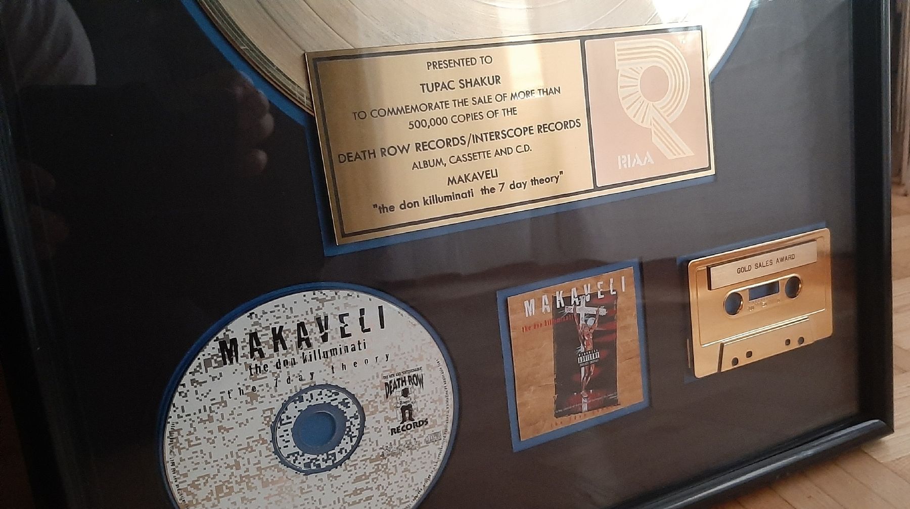 Sonstiges zum Sammeln & Seltenes: 2Pac RIAA award - Makaveli - Presented to 2Pac - rare – Gebraucht aus Watt von Tomaf 1