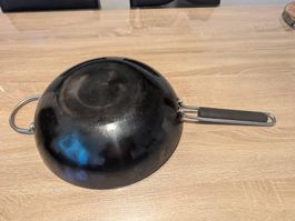 Wok Kuhn Rikon avec couvercle en verre