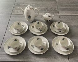 Frühstücks Service - Porzellan - Kaffee - Goldrand - Vintage