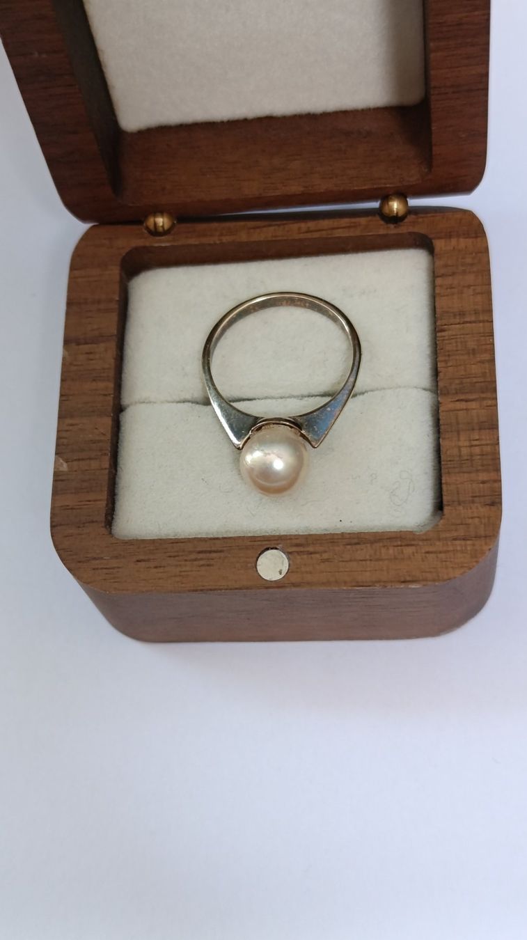 Ringe: Bague ancienne Argent Plaqué Or & Perle! – Gebraucht aus Genève von EcrinVintage 2
