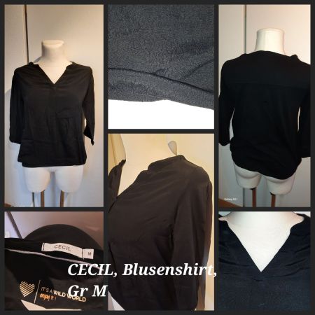 ***CECIL*** Blusenshirt schwarz Gr M