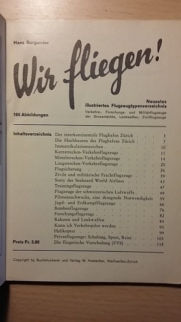Libri: Luftfahrtbüchlein, "WIR FLIEGEN" – Usato da Bussy FR venduto da Plymouth1963 1
