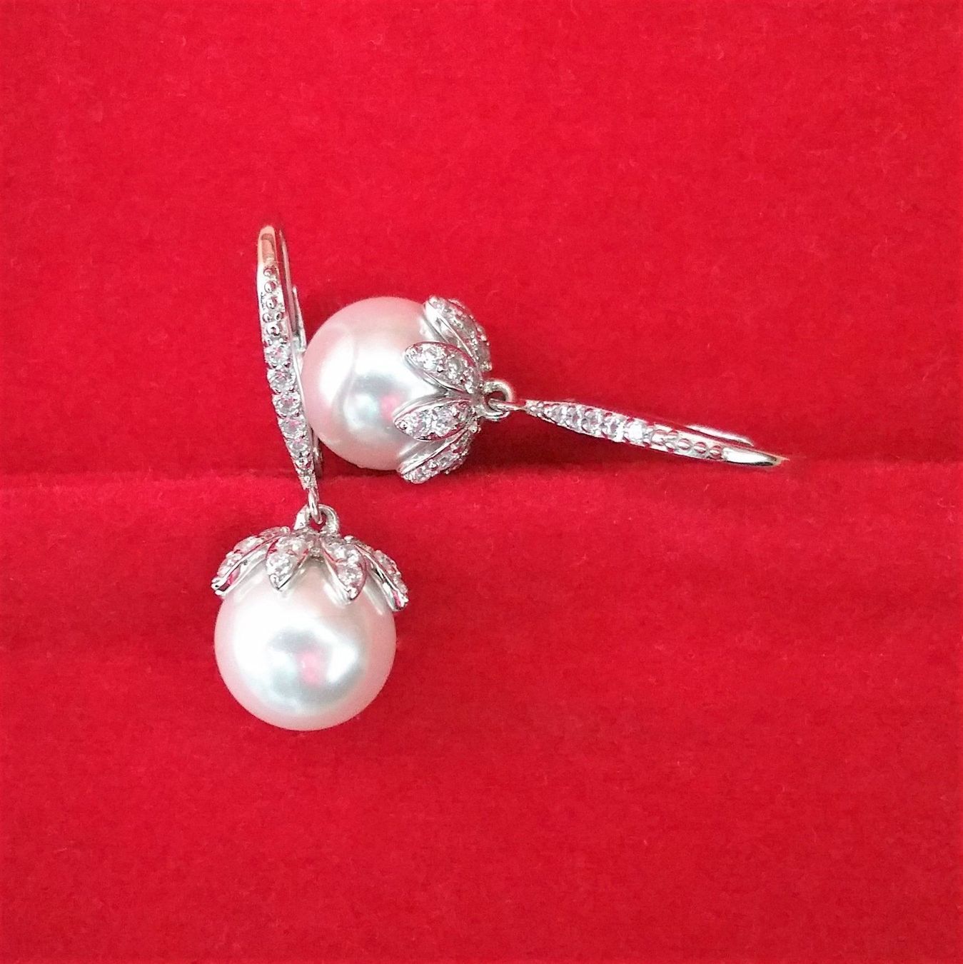 Orecchini pendenti & Orecchini a lobo: Montalin 925 Silber Ohrringe echte Muschelkernperlen – Nuovo e nell'imballaggio originale da Zürich venduto da Montalin2