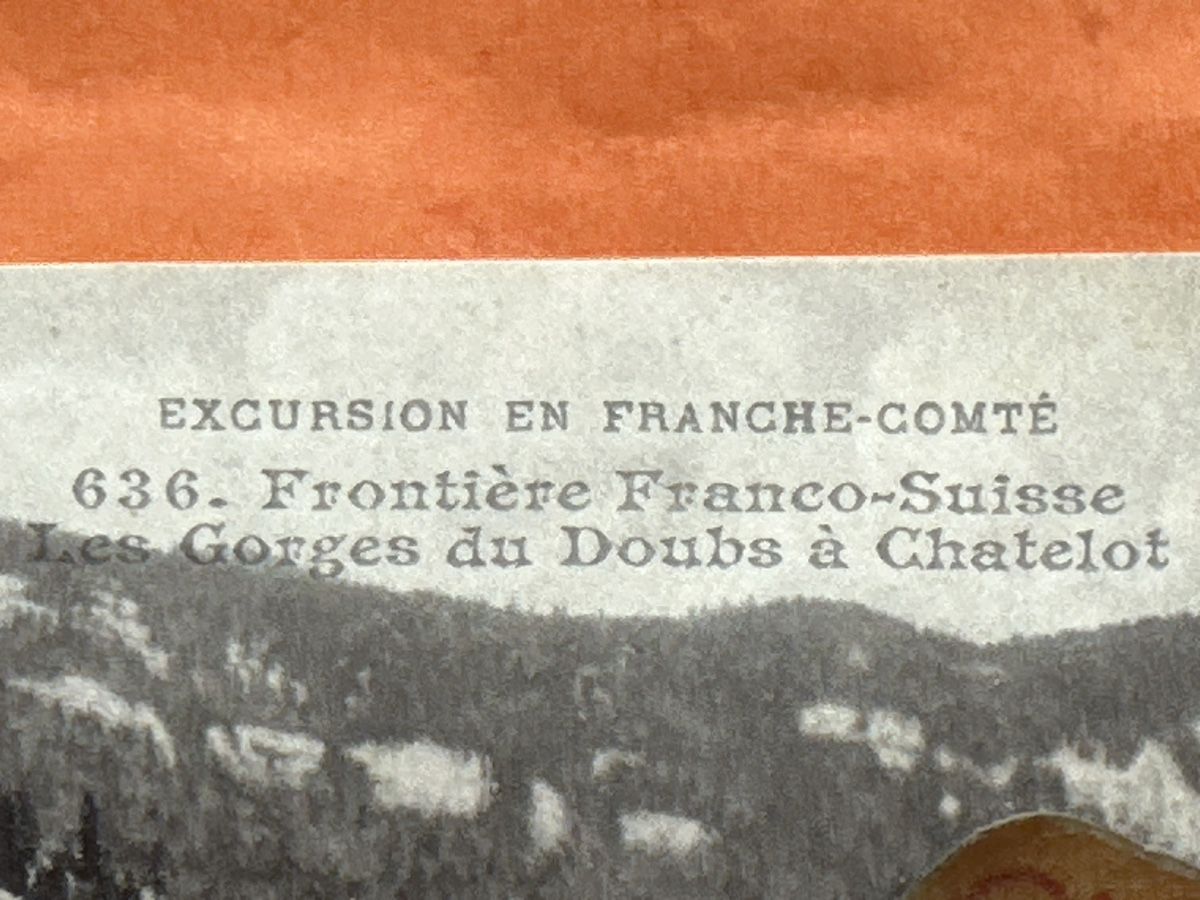 Ansichtskarten: Alte Ansichtskarte "Gorges du Doubs", Chatelot, 1919! – Gebraucht aus Zürich von Chaeffeler 1