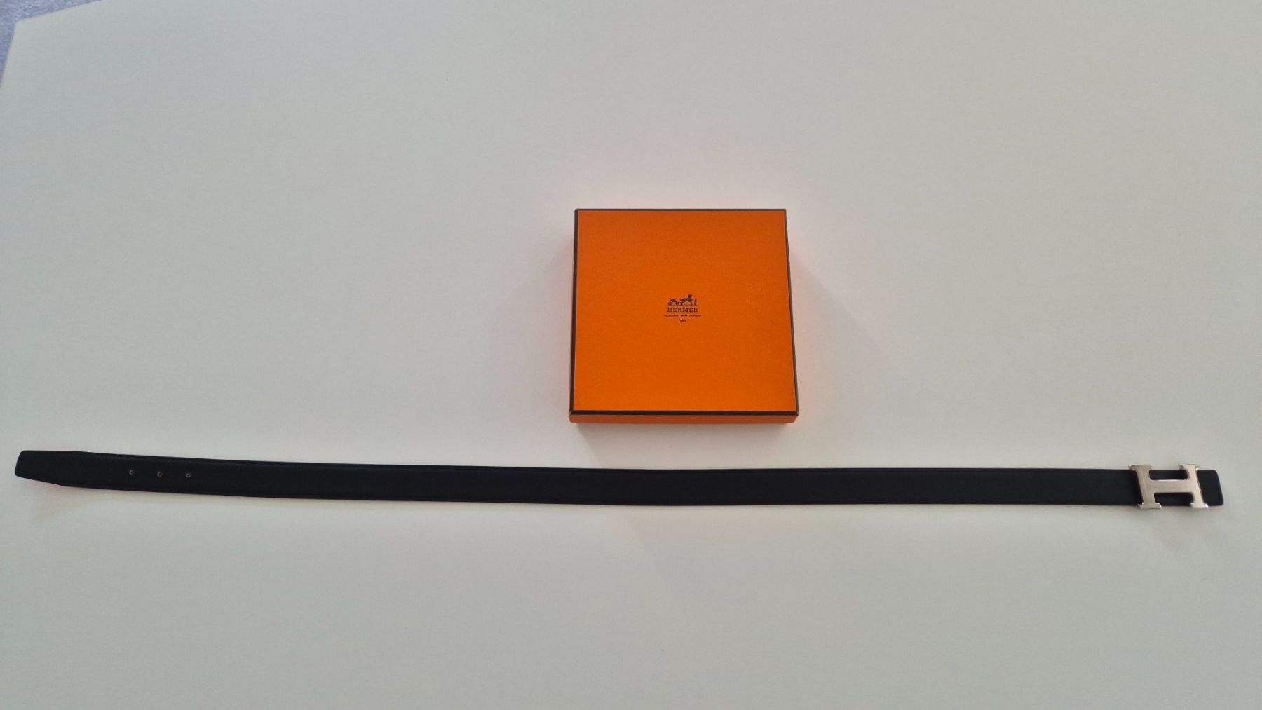 Hermès Gürtel: Ceinture Hermès 90 double orange/noire – Gebraucht aus Genève von pao_8srw 3