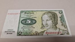 Seltene 5 Deutsche Mark Banknote von 1980 - Top Zustand!