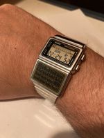 Casio Datenbank vintage Lcd uhr mit Taschenrechner der 80 er