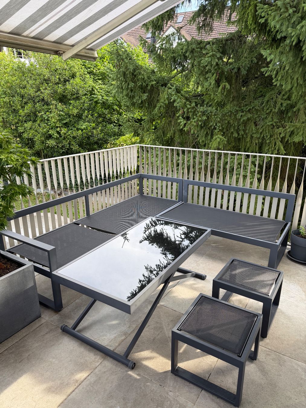 Sofas: Outdoor Lounge anthrazit Set – D'occasion à Hombrechtikon par Lara01 4