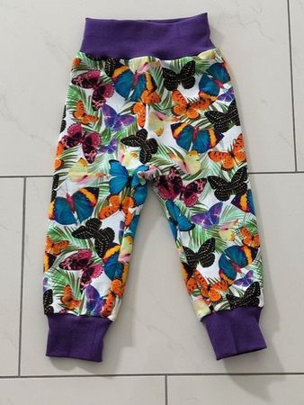 Sweat Pumphose Mitwachshose Schmetterling Gr. 86/92 Neu