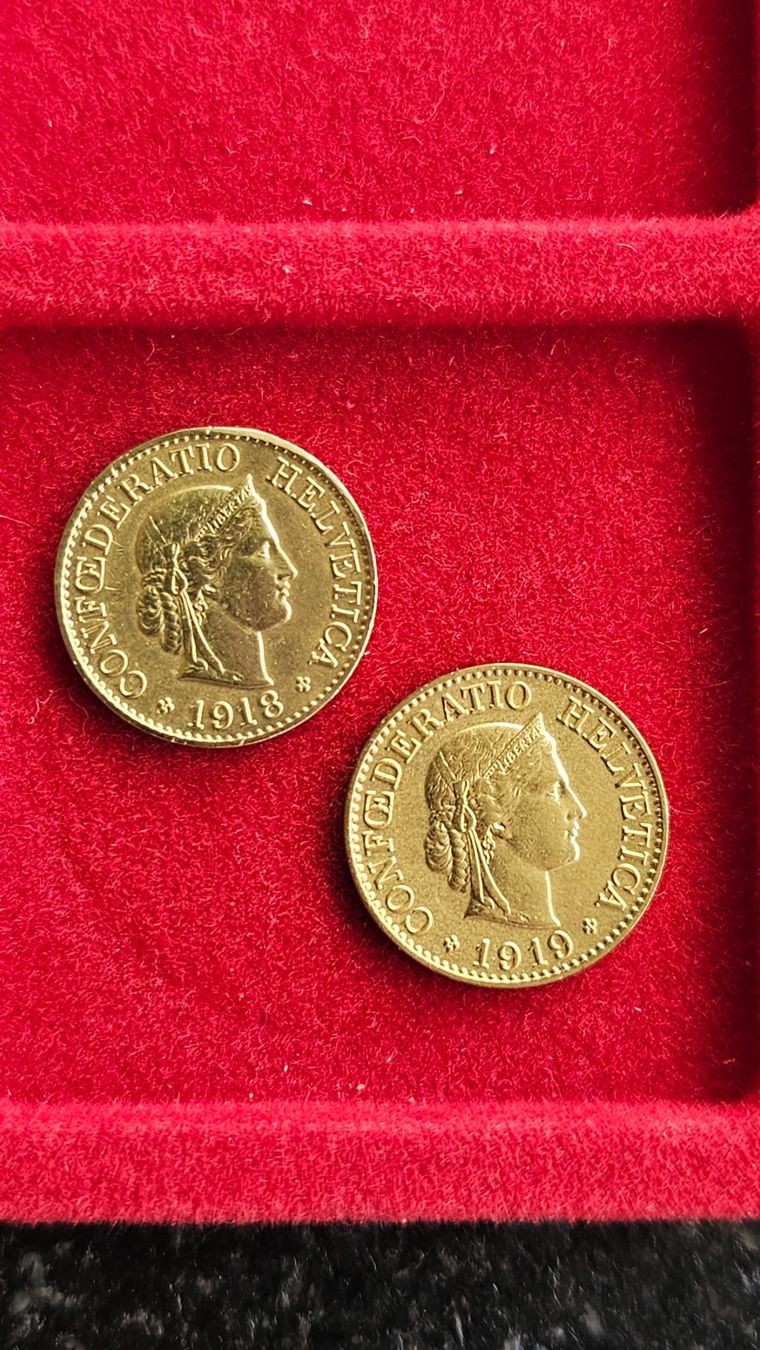Tutti le monete: 0.10 Rp  1918/1919 Messing – Usato da Unterterzen venduto da Speedy076