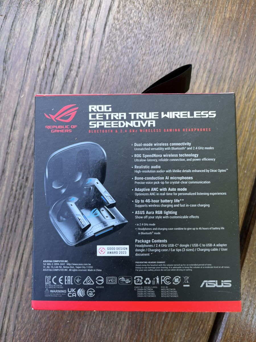 Asus Cuffie: ROG Centra True Wireless speednova Kopfhörer – Nuovo e nell'imballaggio originale da Zürich venduto da 12Baum12 4