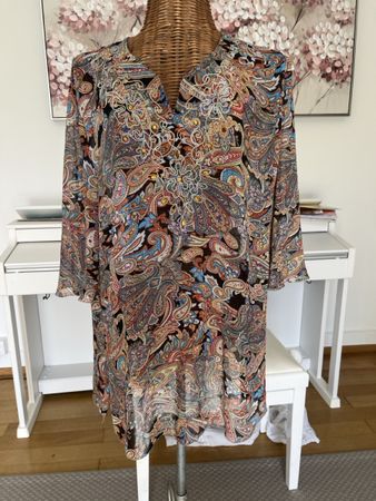 Wunderschöne Tunika, Kalamton, Paisley, XL