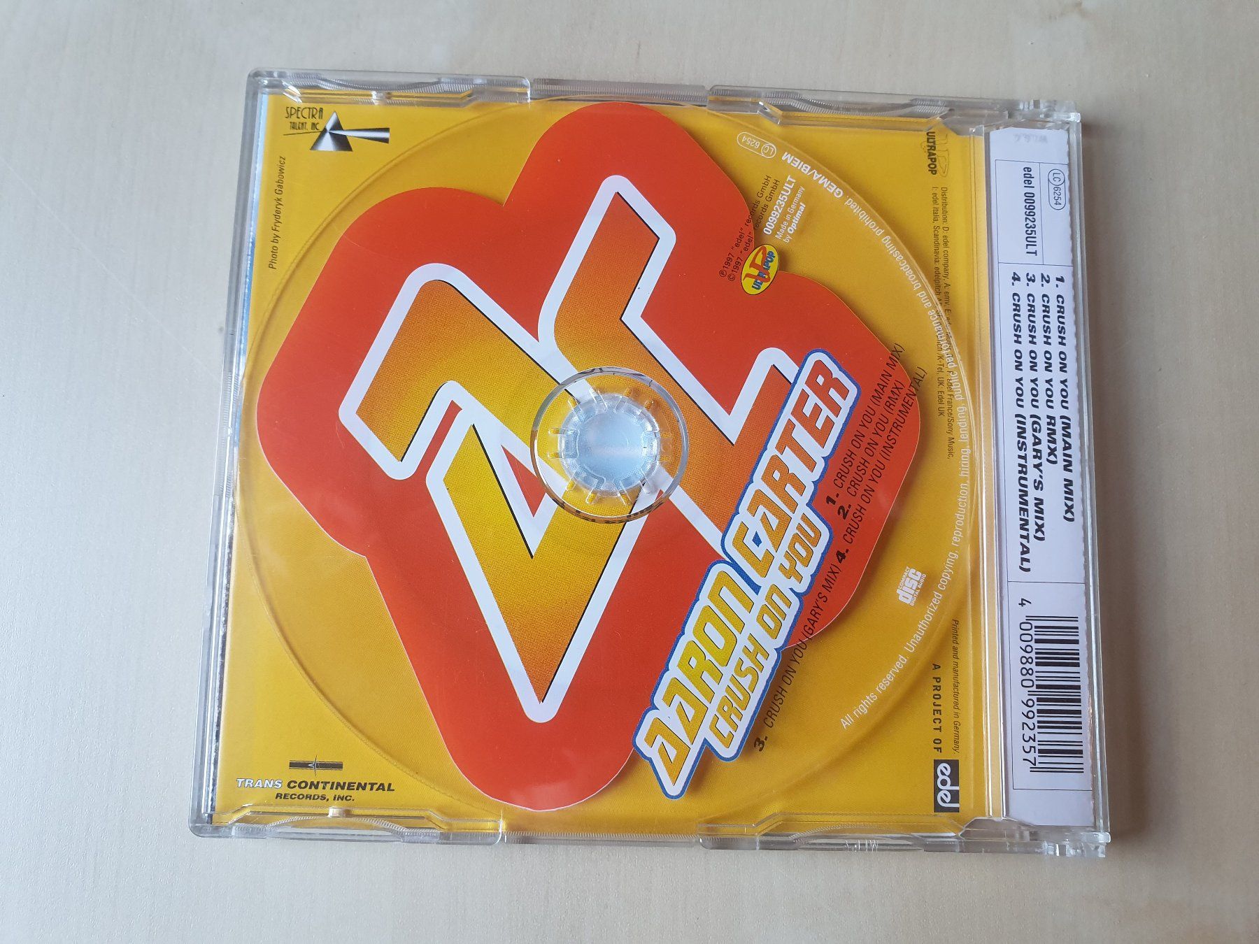 CD: Aaron Carter Crush on you – Usato da Stansstad venduto da collectorsshop 1