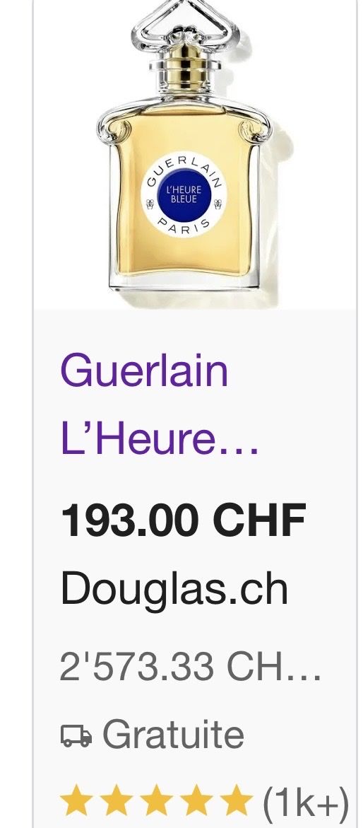 Guerlain Profumi & Eau de Toilette: Parfum Guerlain, l’heure bleue, 75 ml – Nuovo e nell'imballaggio originale da Neuchâtel venduto da yul_rg8p 3