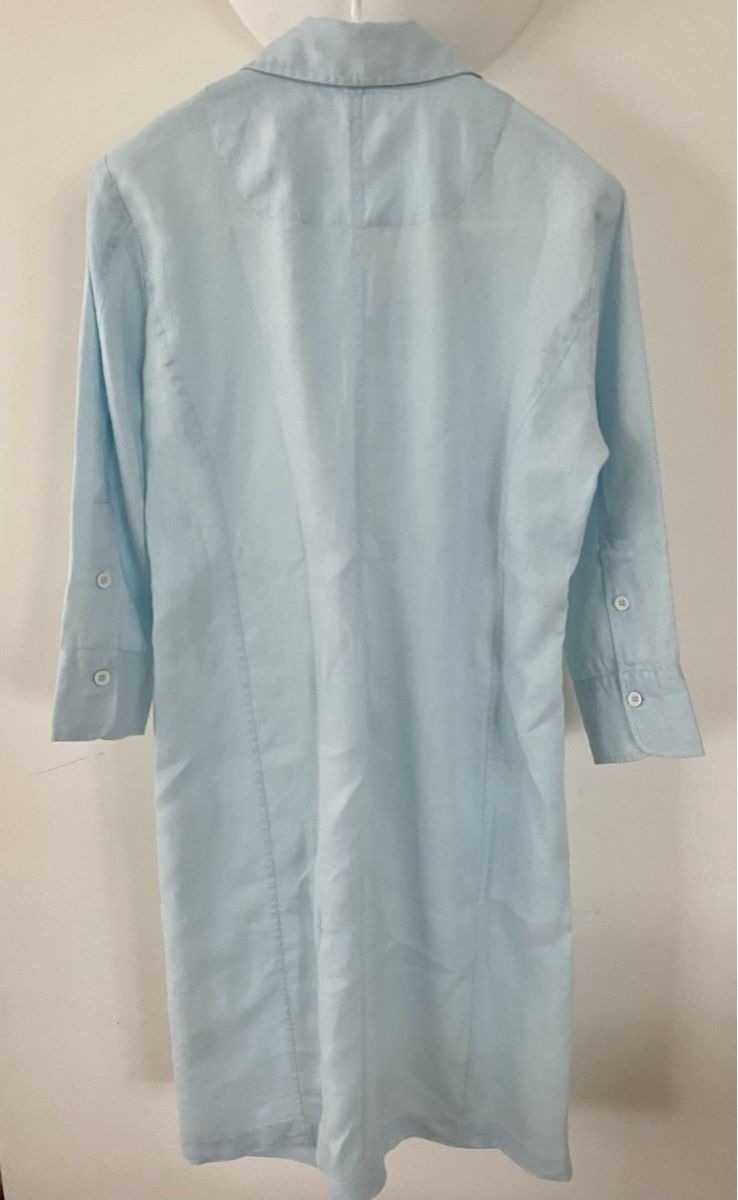 Essentiel Antwerp Kleider: Essentiel Antwerpen Hemdkleid, Gr. 38, hellblau, Leinen – Gebraucht aus Jona von Flamingoo 5