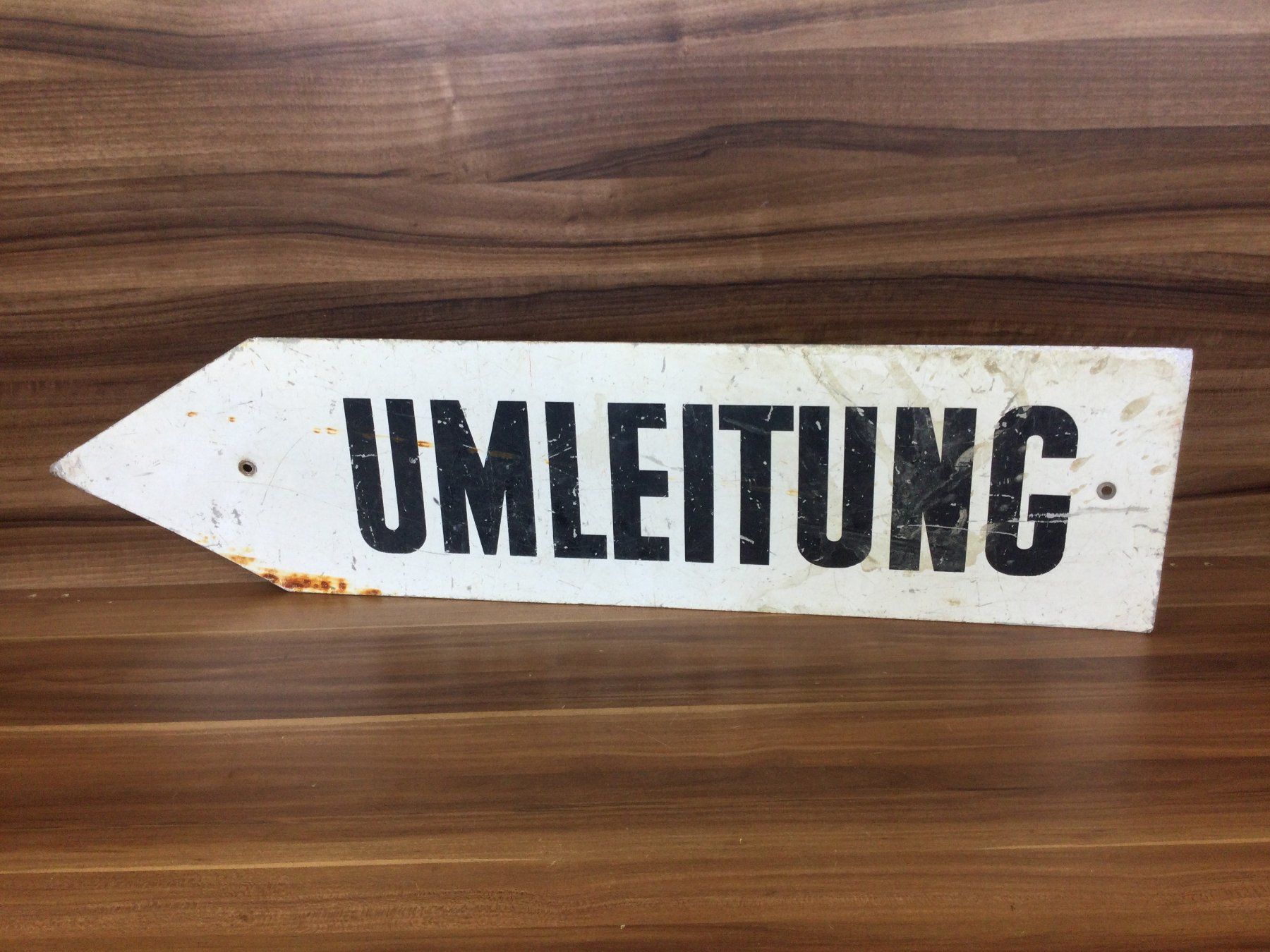 Schilder: Gebrauchtes Aluminium Schild Umleitung – Gebraucht aus Wangen SZ von kuriosum12