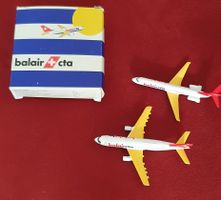 Balair CTA Flugzeugmodelle, 2 Stück, Rarität, Top Zustand!