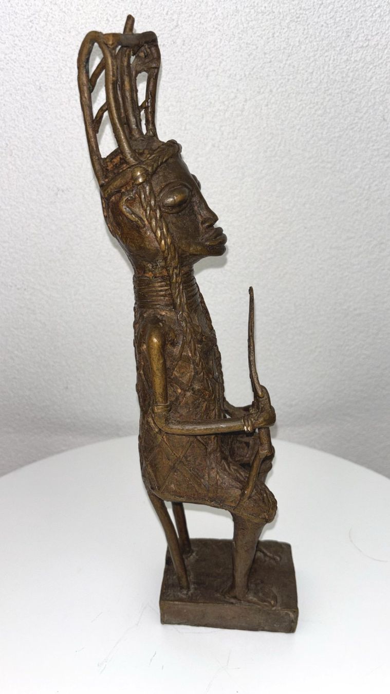 Statuette: Afrikanische Bronzefigur | Handarbeit | H 35 cm – Usato da Sommeri venduto da Plutus09 2