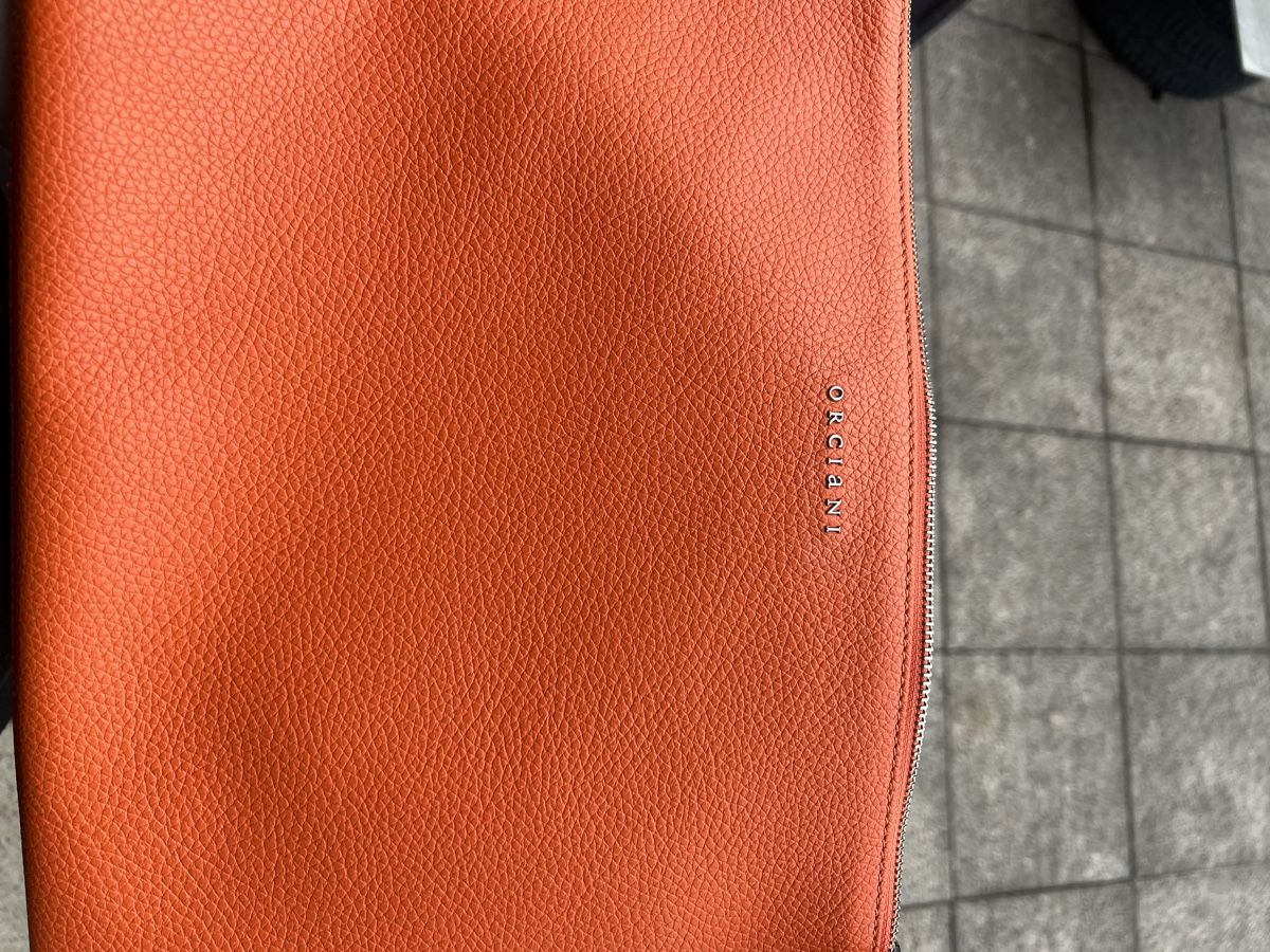 Orciani Borse: Orciani Clutch aus Leder, Orange, NEU – Nuovo (secondo la descrizione) da Derendingen venduto da MDPshopandmore 2
