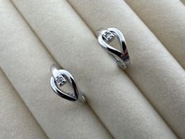 Elegante Ohrringe mit Zirconia, Silber 925 - Neuwertig!
