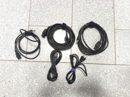 5 Apparatekabel 230V verschiedene Längen