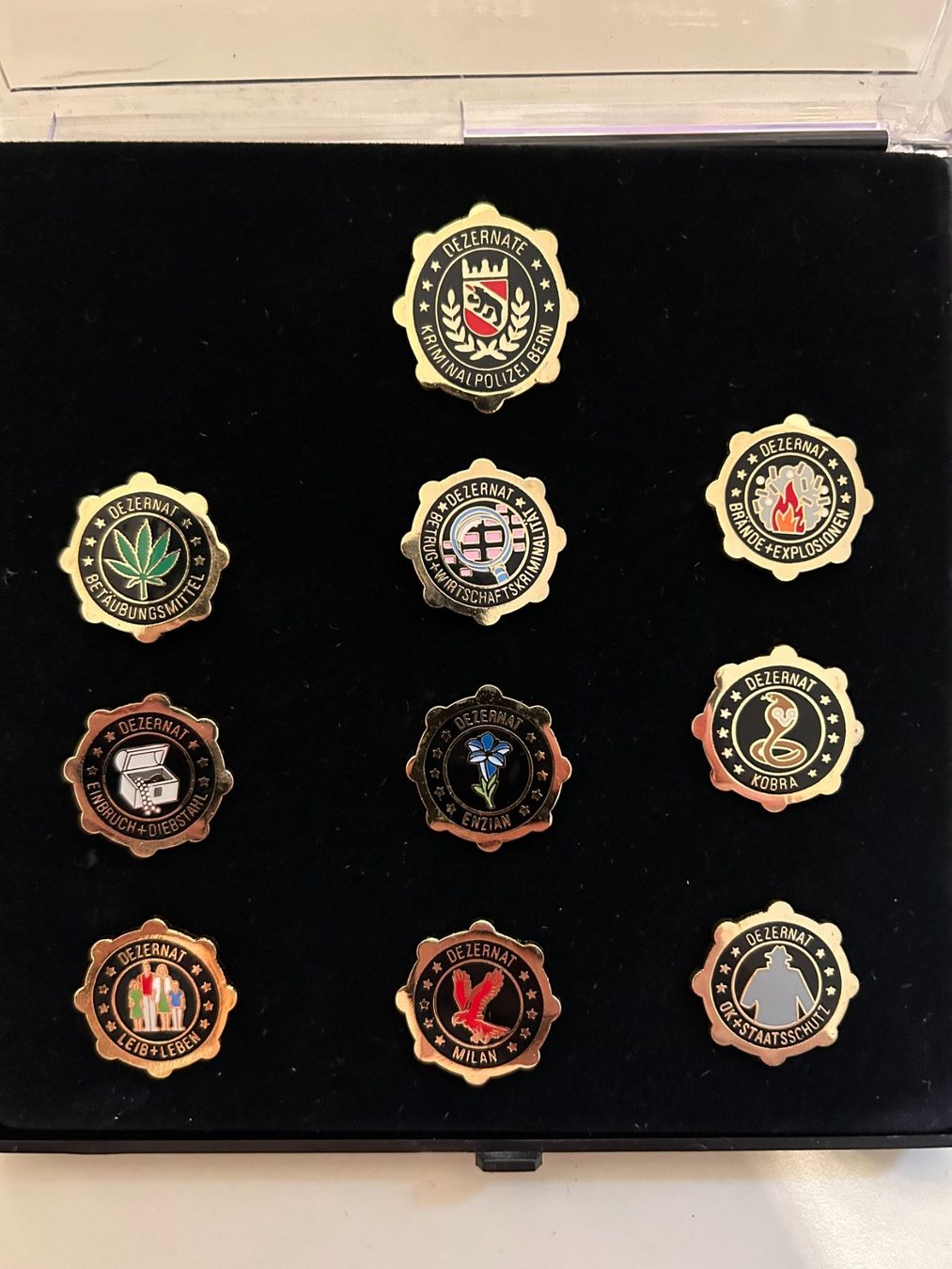 Placchette & Badge: Kapo Bern 10 Pins der Sonderdezernate – Usato da Schaan venduto da Auring61