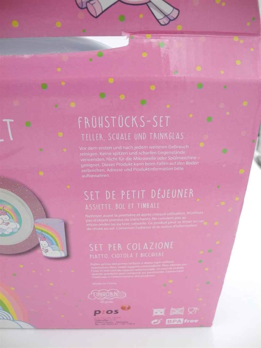 Set di piatti: Einhorn Frühstücks-Set – Nuovo e nell'imballaggio originale da Kottwil venduto da Crazyrolf 2
