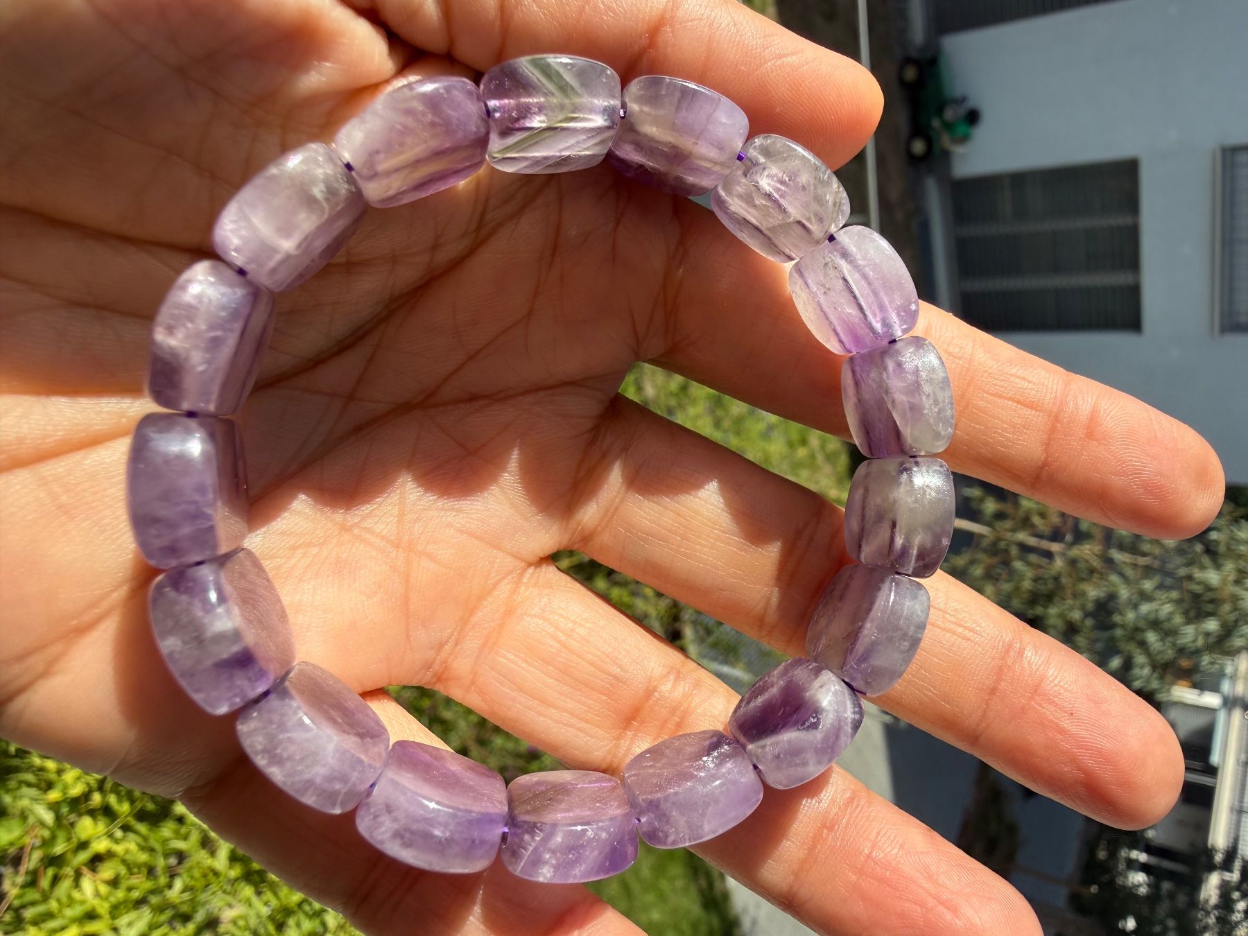 Armbänder & -reifen: Amethyst Stretch Armband – Elastischer Edelstein Armreif – Neu (gemäss Beschreibung) aus Jegenstorf von SteinGlanz 8