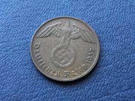 Drittes Reich 2 Reichspfennig 1937 D.
