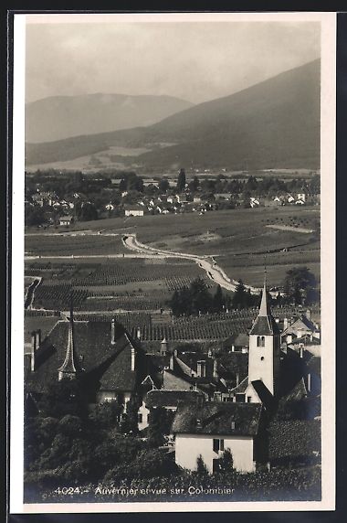 Cartoline postali: Auvernier, Ortsansicht mit Blick über C – Usato da Berlin venduto da bartko-reher