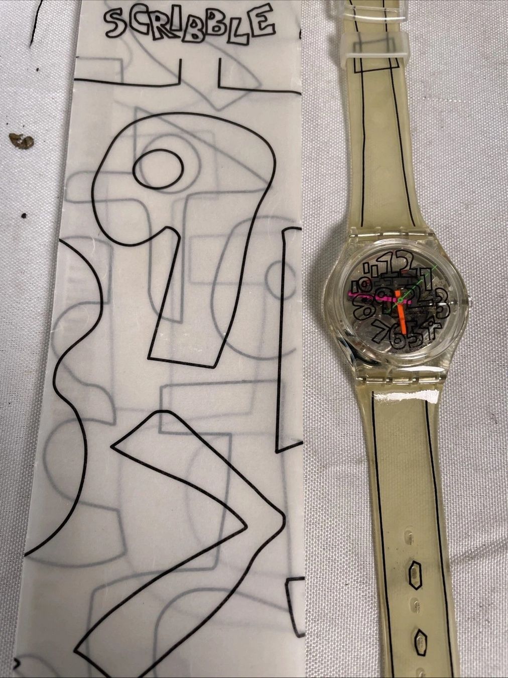Swatch Orologi: SWATCH Special 1993 "Scribble" Ref. GZ124. new + 1x new batt – Nuovo (secondo la descrizione) da Minusio venduto da graziano11 1