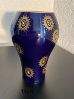 Kobalt Vase, Unter Weiss Bach, DDR, Vintage, 14x9 cm