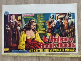 Affiche cinéma "Le Château des Amants Maudits" 1959 original