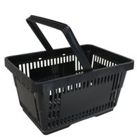 10x Einkaufskörbe 21 Liter Kunststoff schwarz