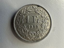 1 Fr. Silber Schweiz 1955 ss+